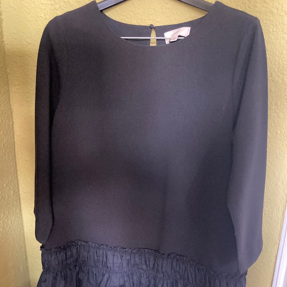 Black Swing Dress 3/4 Sleeve